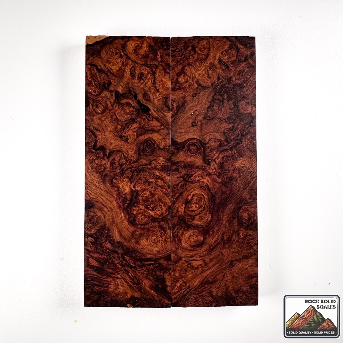 Exhibition Grade Honduran Rosewood Burl - 586 - RockSolid Scales - 