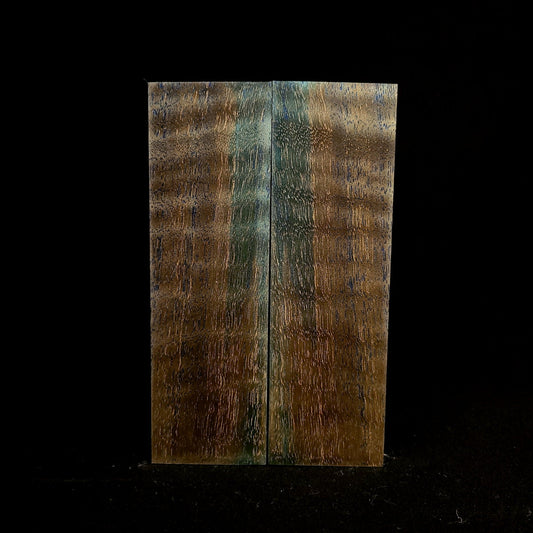 #1028 - Tru-Blue Curly Bastogne Walnut - RockSolid Scales -