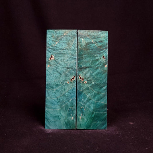 #1046 - Peacock Green Box Elder Burl - RockSolid Scales -