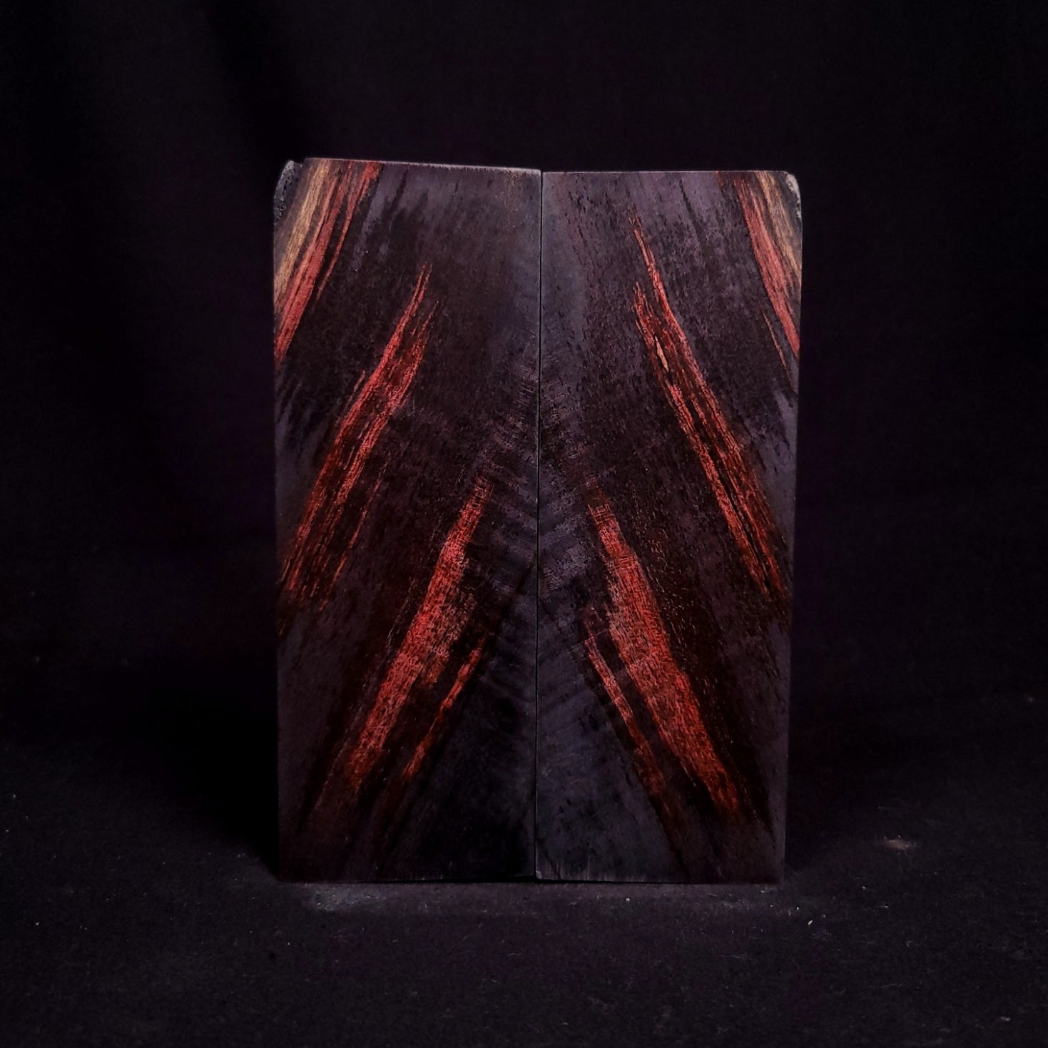 #1053 - Red/Black Double Dyed Curly Maple - RockSolid Scales -