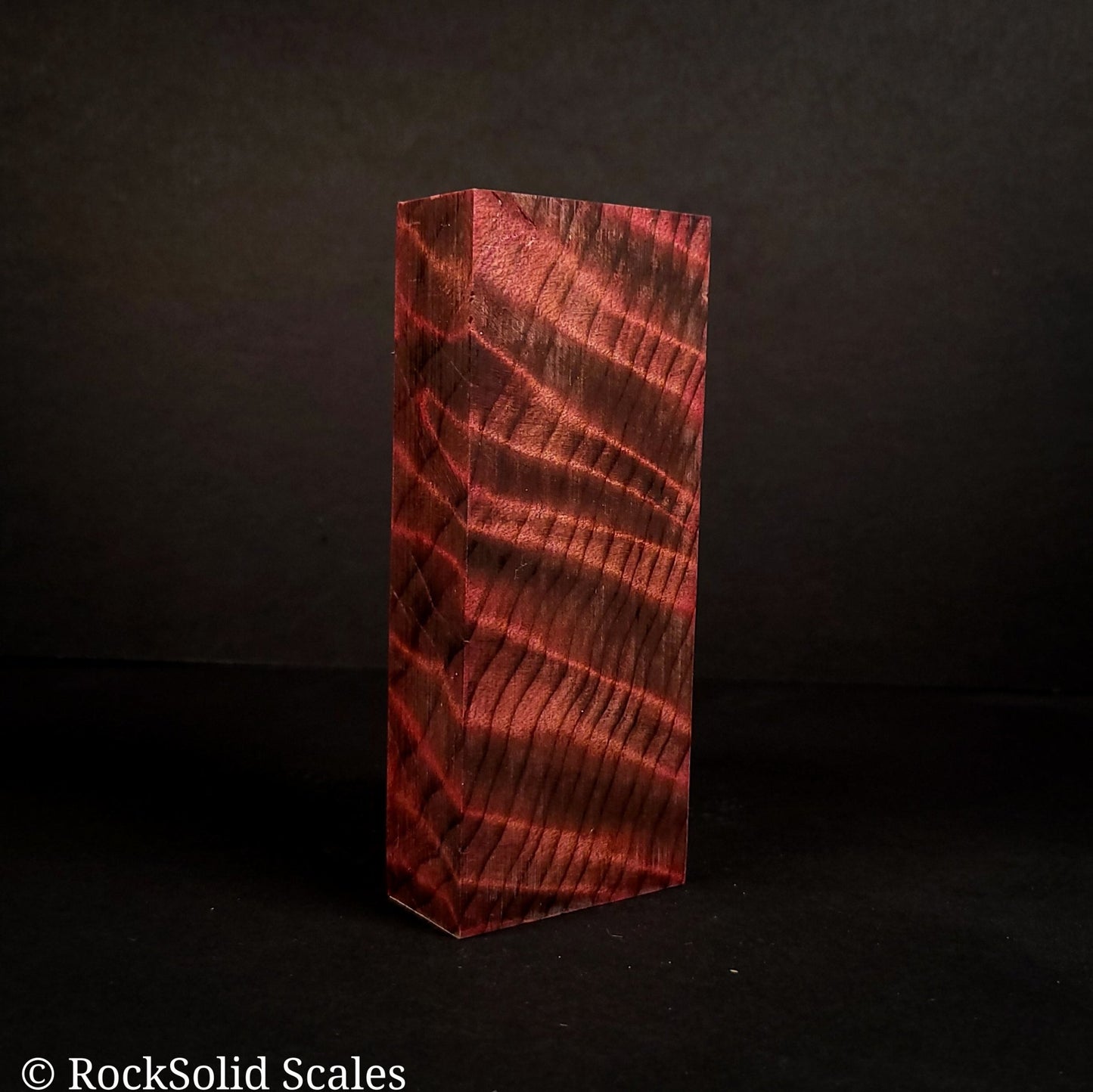 #2117 - Magenta Curly Redwood - K&G Stabilized - RockSolid Scales -