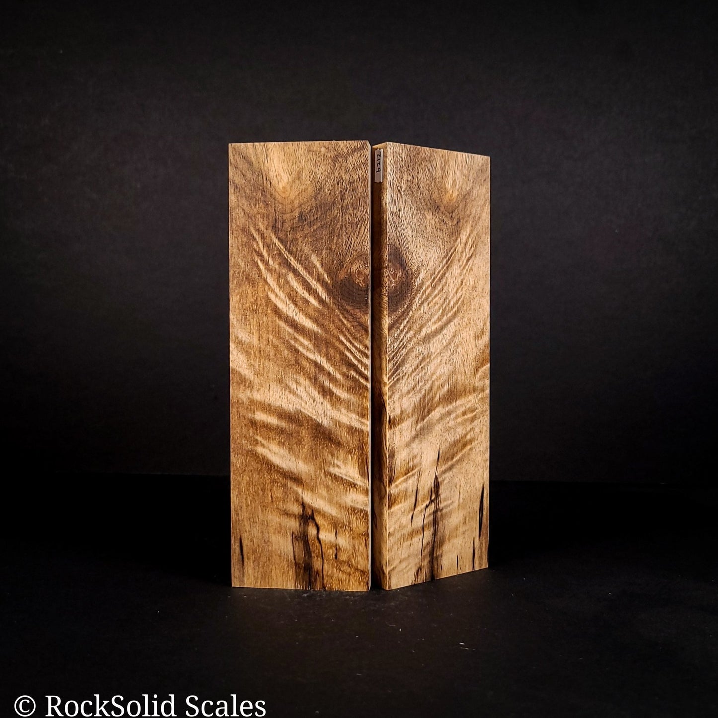 #2129 - Spalted, Curly Myrtle - K&G Stabilized - RockSolid Scales -
