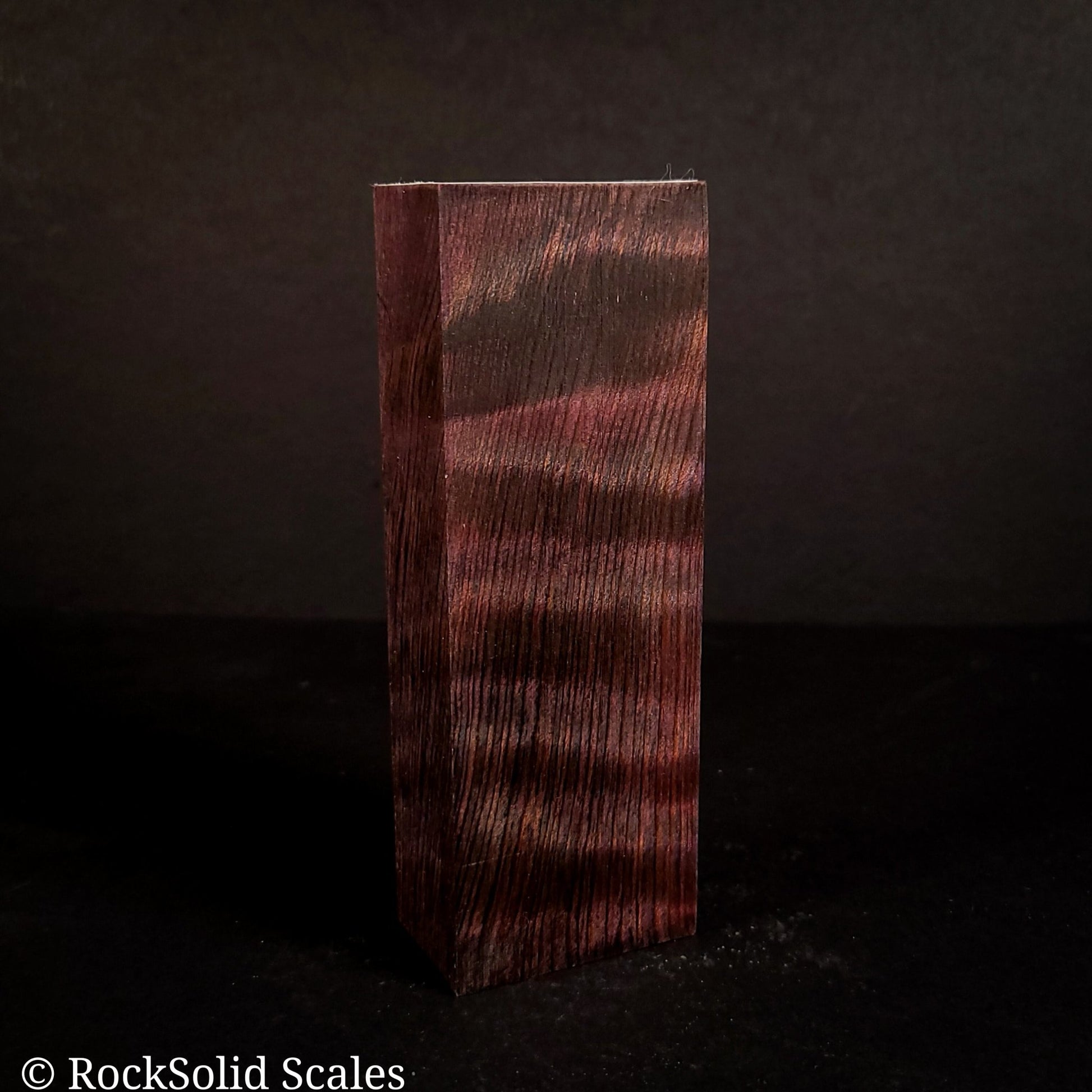 #2137 - Purple Dyed Curly Redwood - K&G Stabilized - RockSolid Scales -