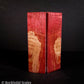 #2144 - Red Dyed Maple Burl - K&G Stabilized - RockSolid Scales -