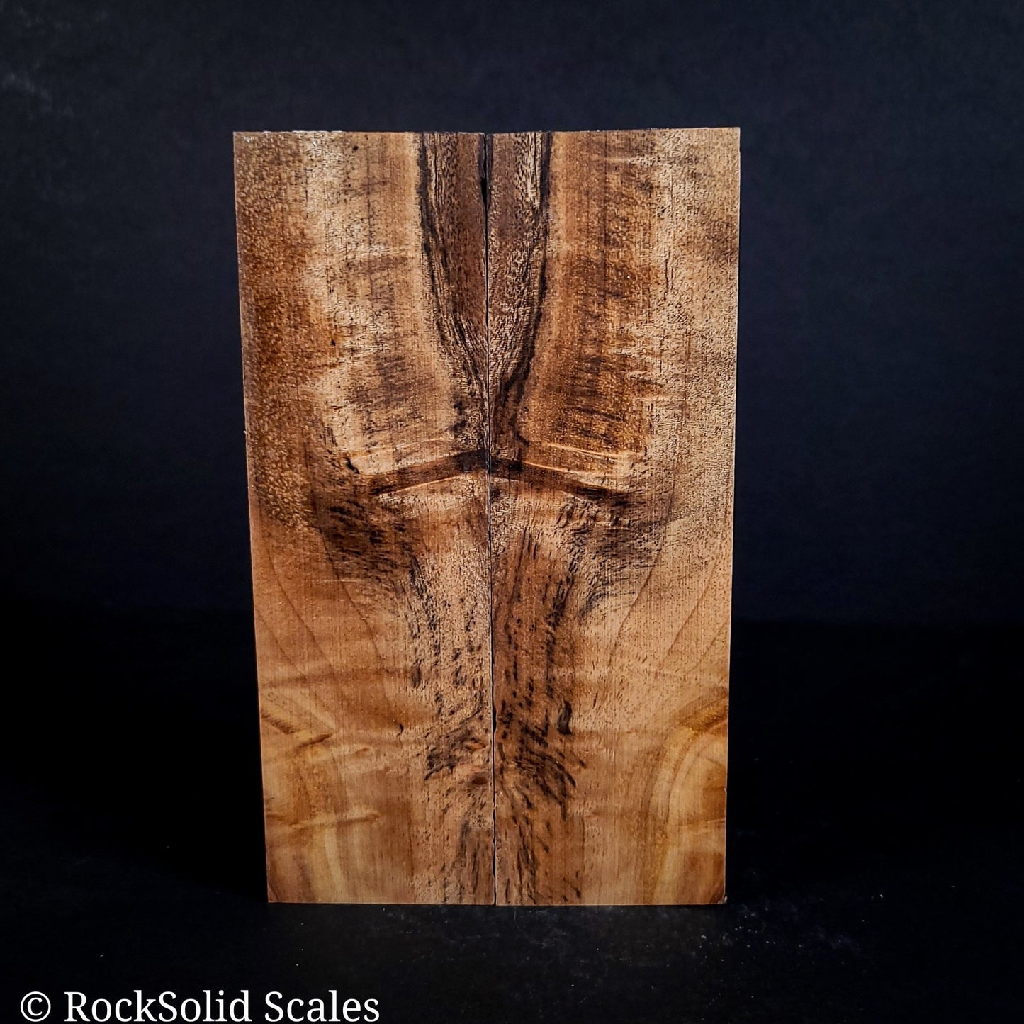 #2149 - Curly Spalted Myrtle - K&G Stabilized - RockSolid Scales -