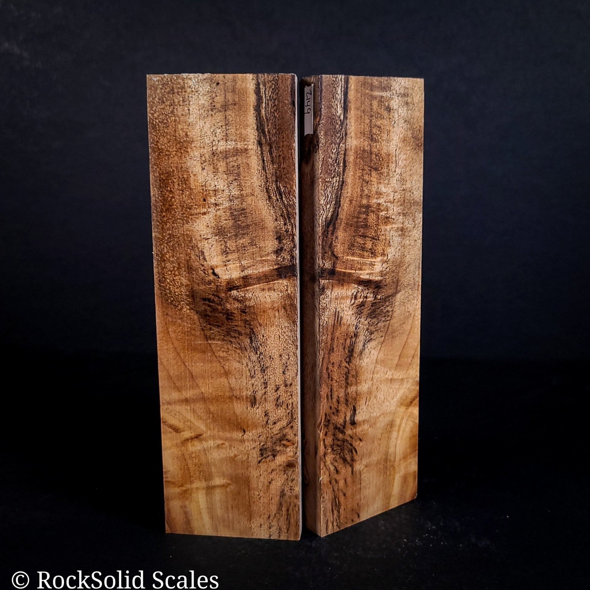 #2149 - Curly Spalted Myrtle - K&G Stabilized - RockSolid Scales -
