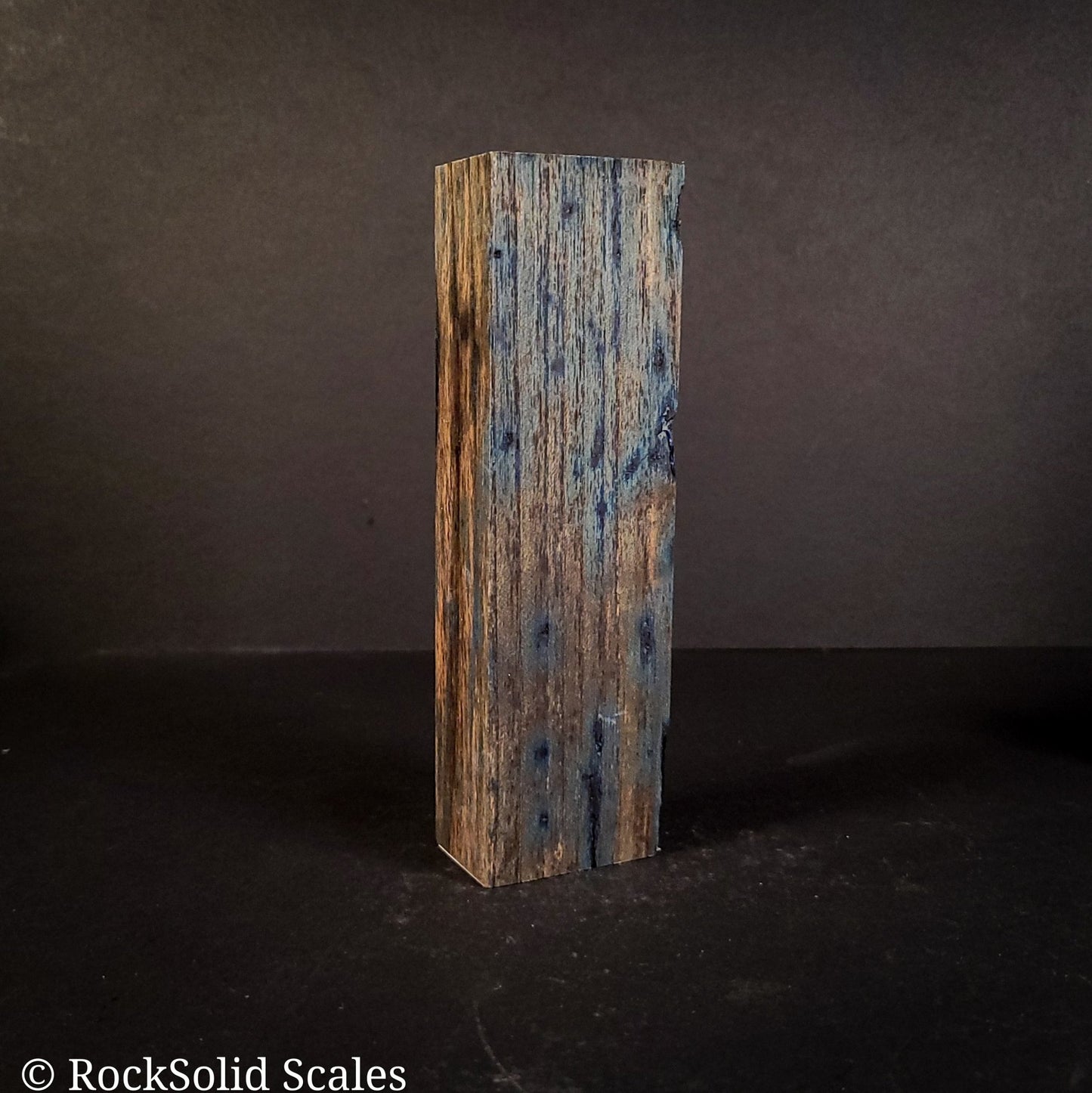 #2151 - Tru-Blue Spalted Black Locust Block - RockSolid Scales -