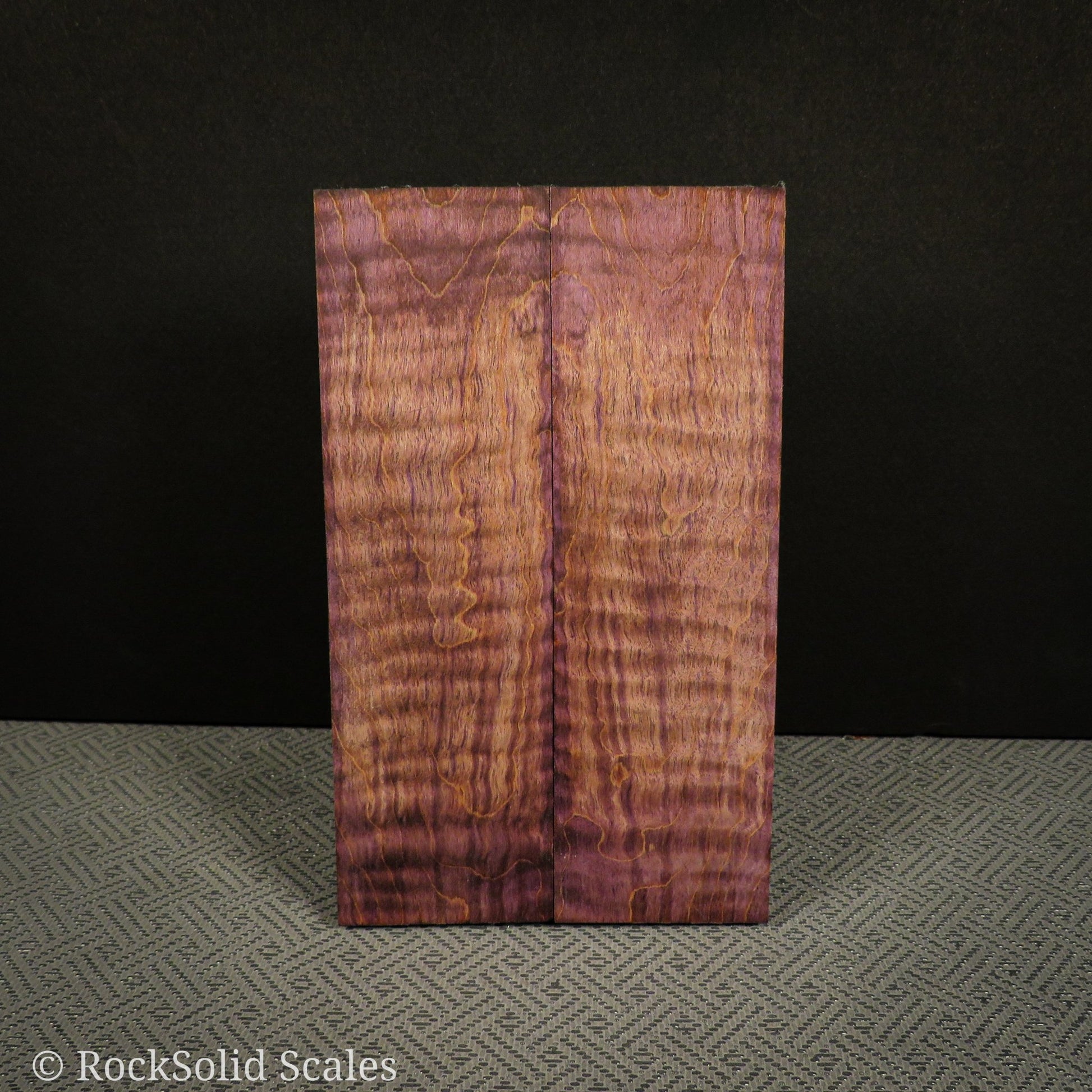 #2297 Magenta and Purple Double Dyed Curly Maple - Bargain Bin - RockSolid Scales -