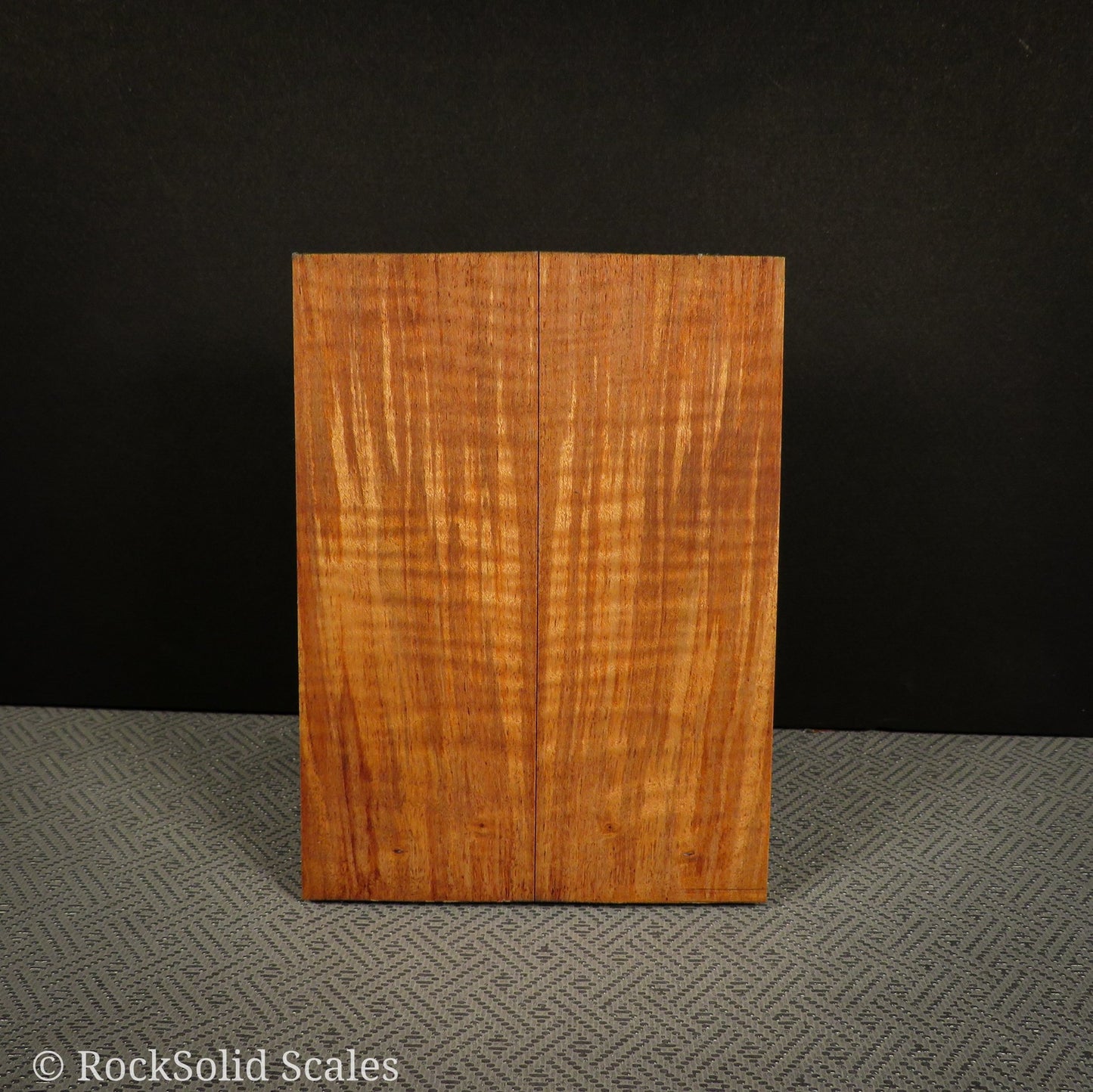 #2311 - Orange and Red Double Dyed Curly Maple - RockSolid Scales -