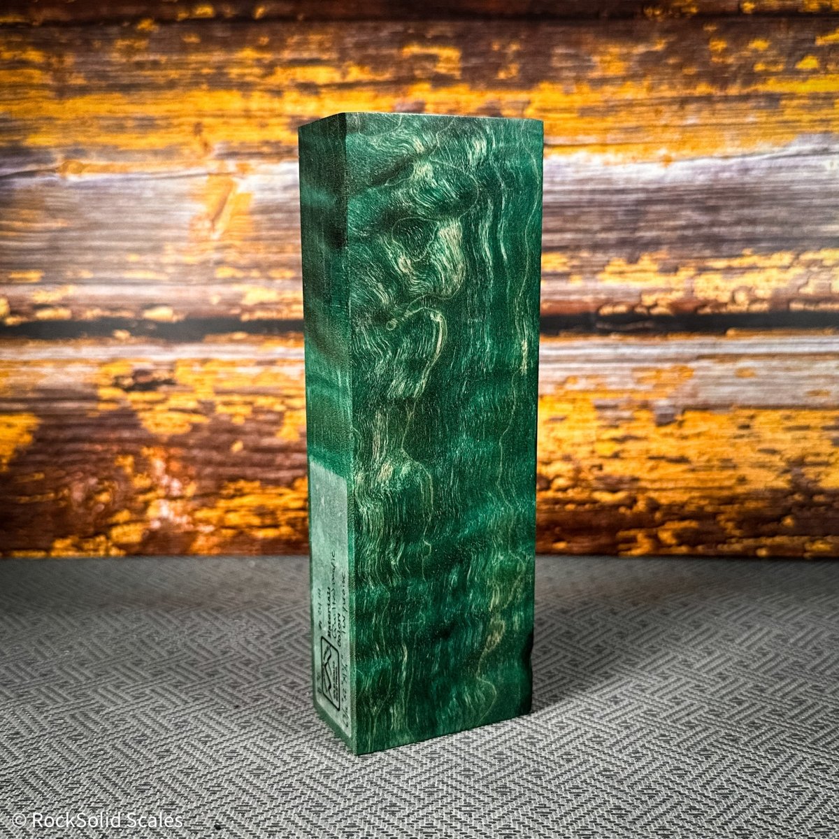 #2414 - Turquoise Green Quilted Maple Block - Bargain Bin - RockSolid Scales -