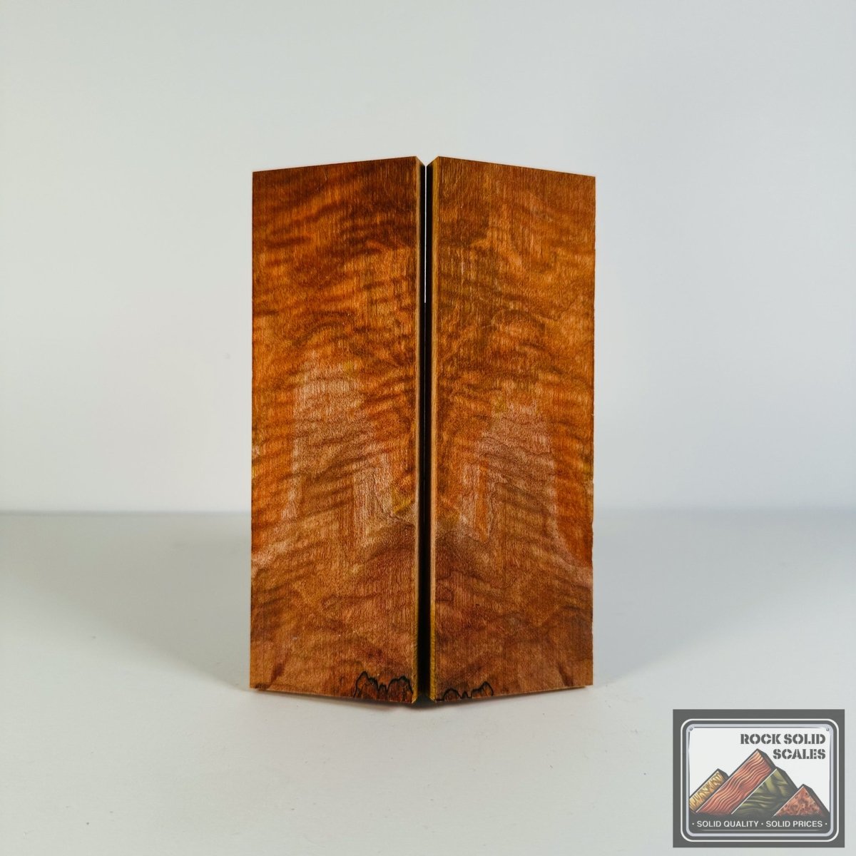 #2681 - Orange and Gold Spalted Curly Maple - RockSolid Scales -