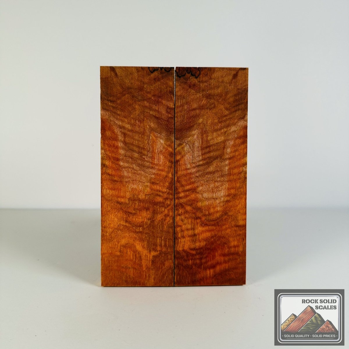 #2681 - Orange and Gold Spalted Curly Maple - RockSolid Scales -