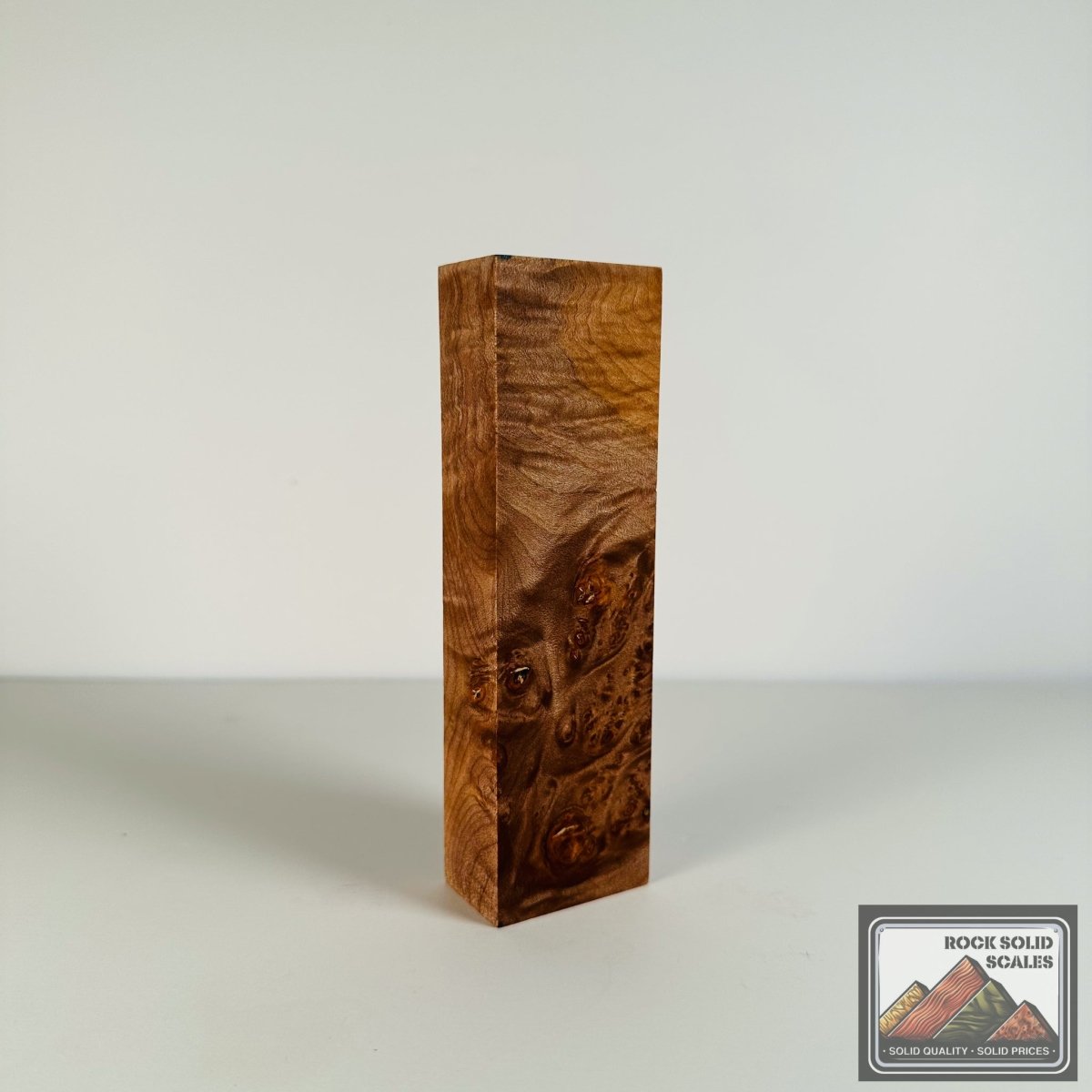 #2687 - Curly Maple Burl Block - RockSolid Scales -