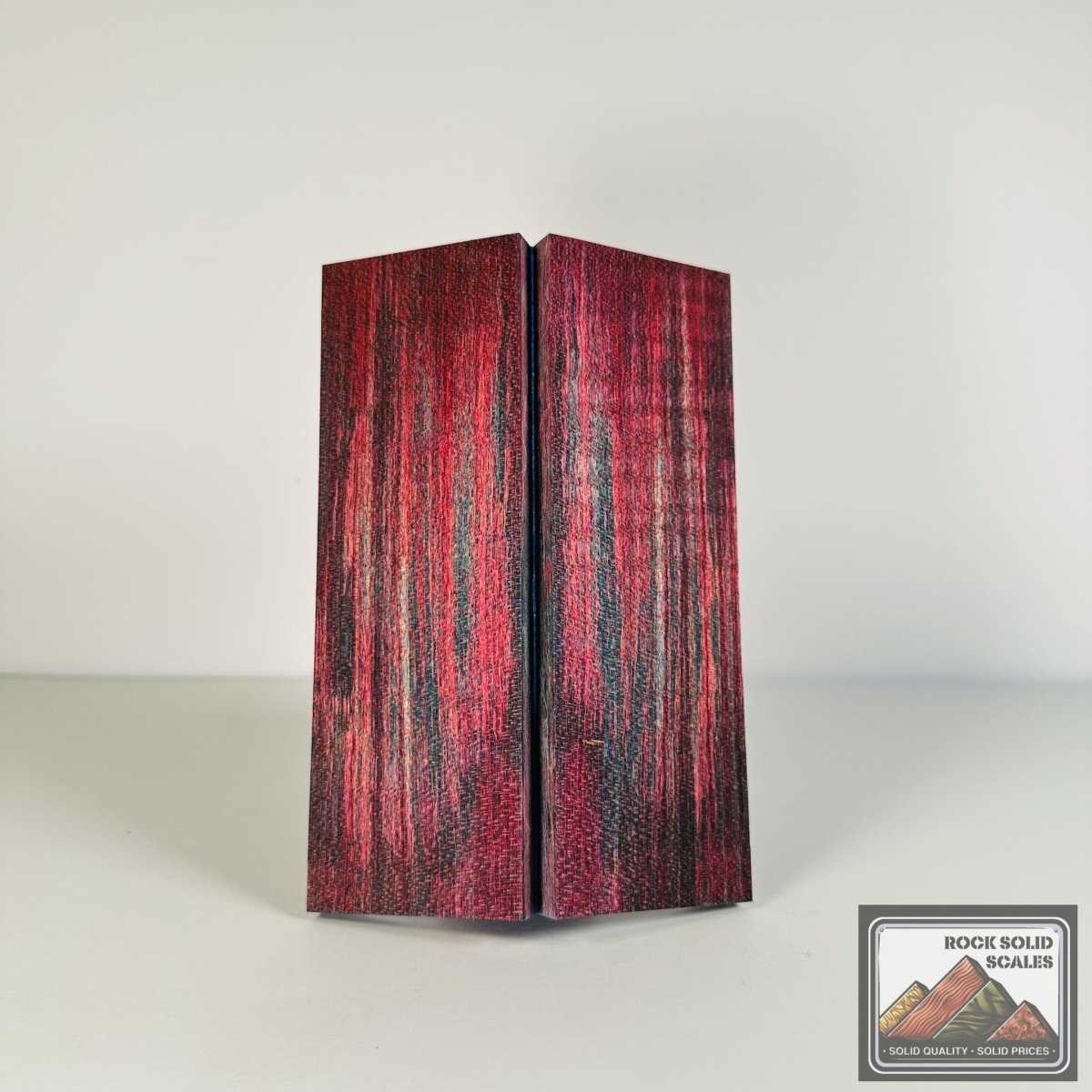 #2702 - Maroon and Key Blue Curly Maple - RockSolid Scales -