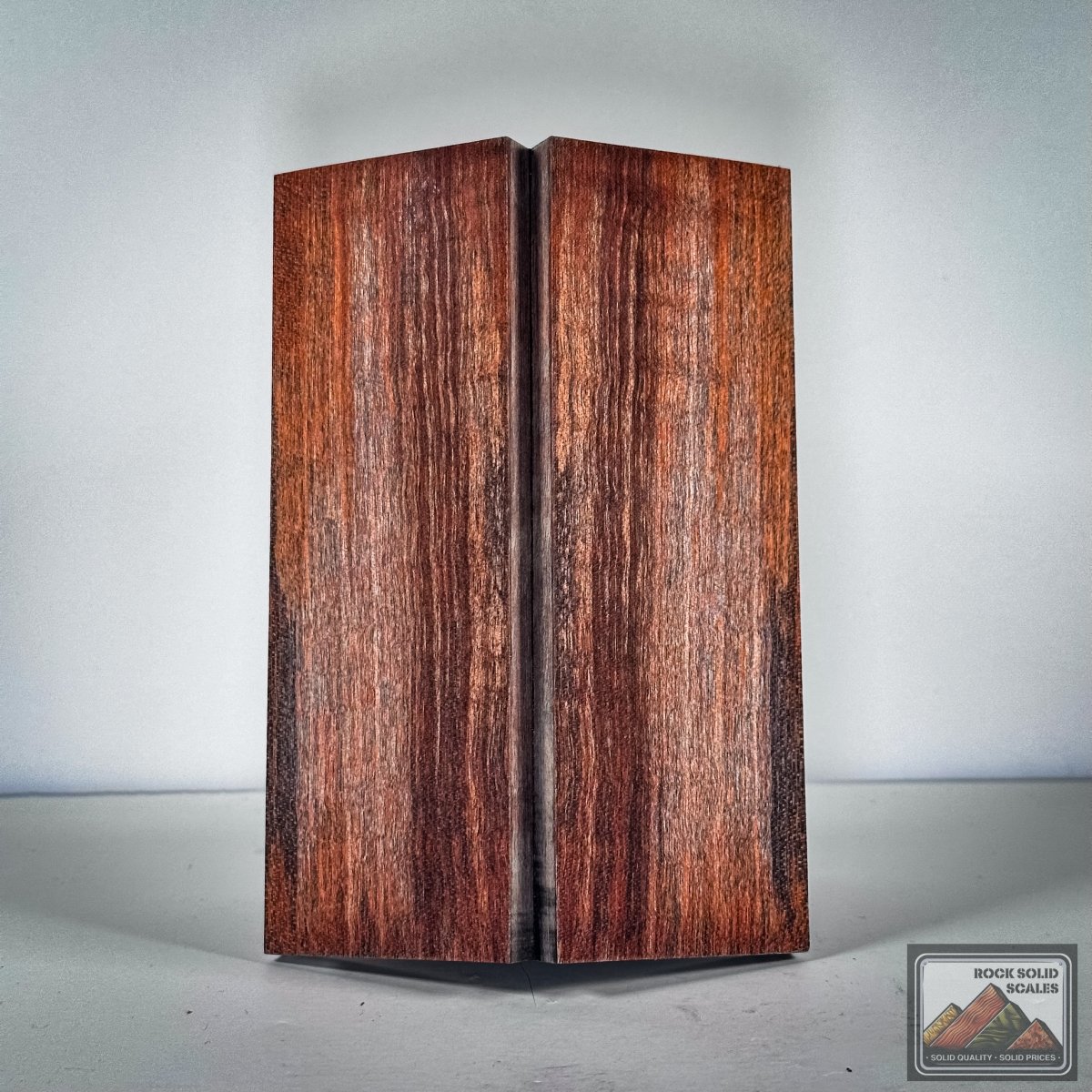 #2810 - Orange and Steel Blue Curly Maple - RockSolid Scales -