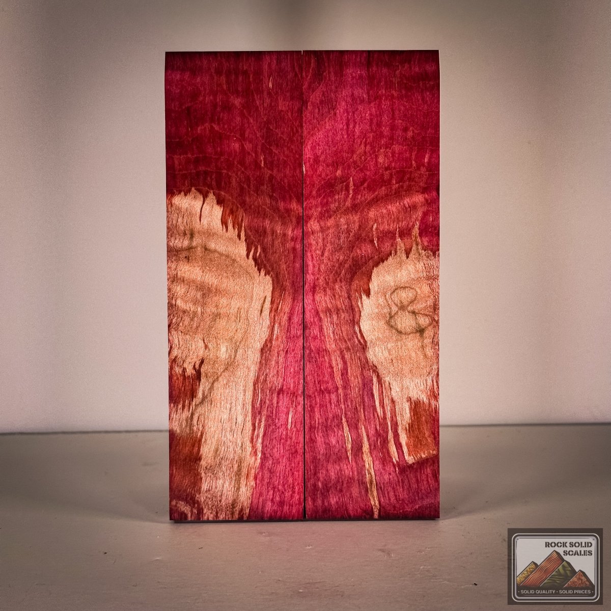 #2838 - Magenta and Orange Curly Maple - RockSolid Scales -