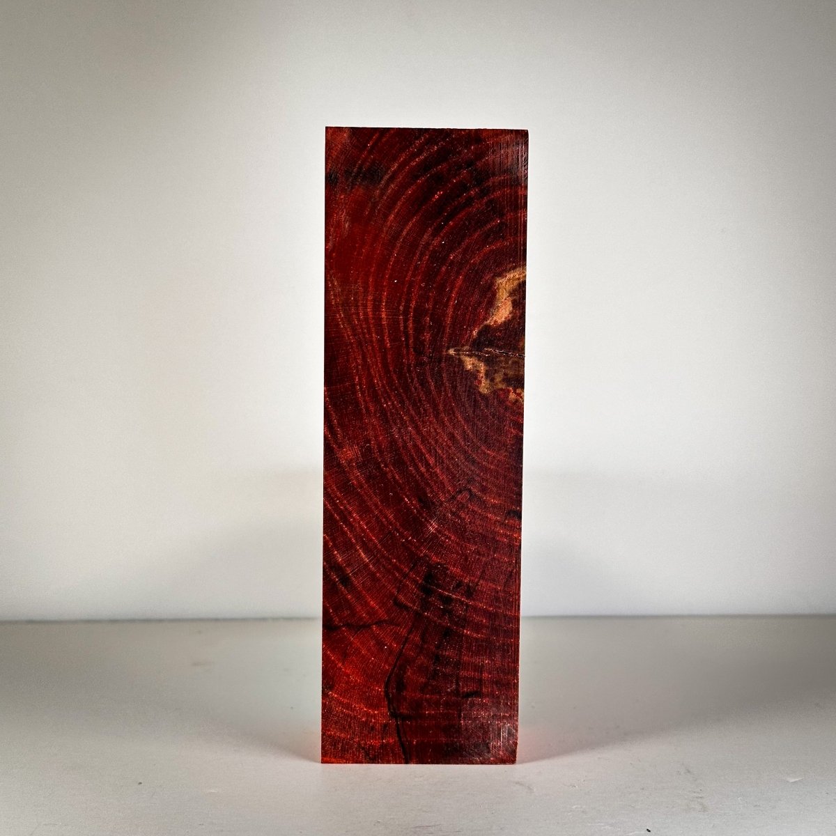 #3017 - Brick Red Spalted Hackberry Block - RockSolid Scales -