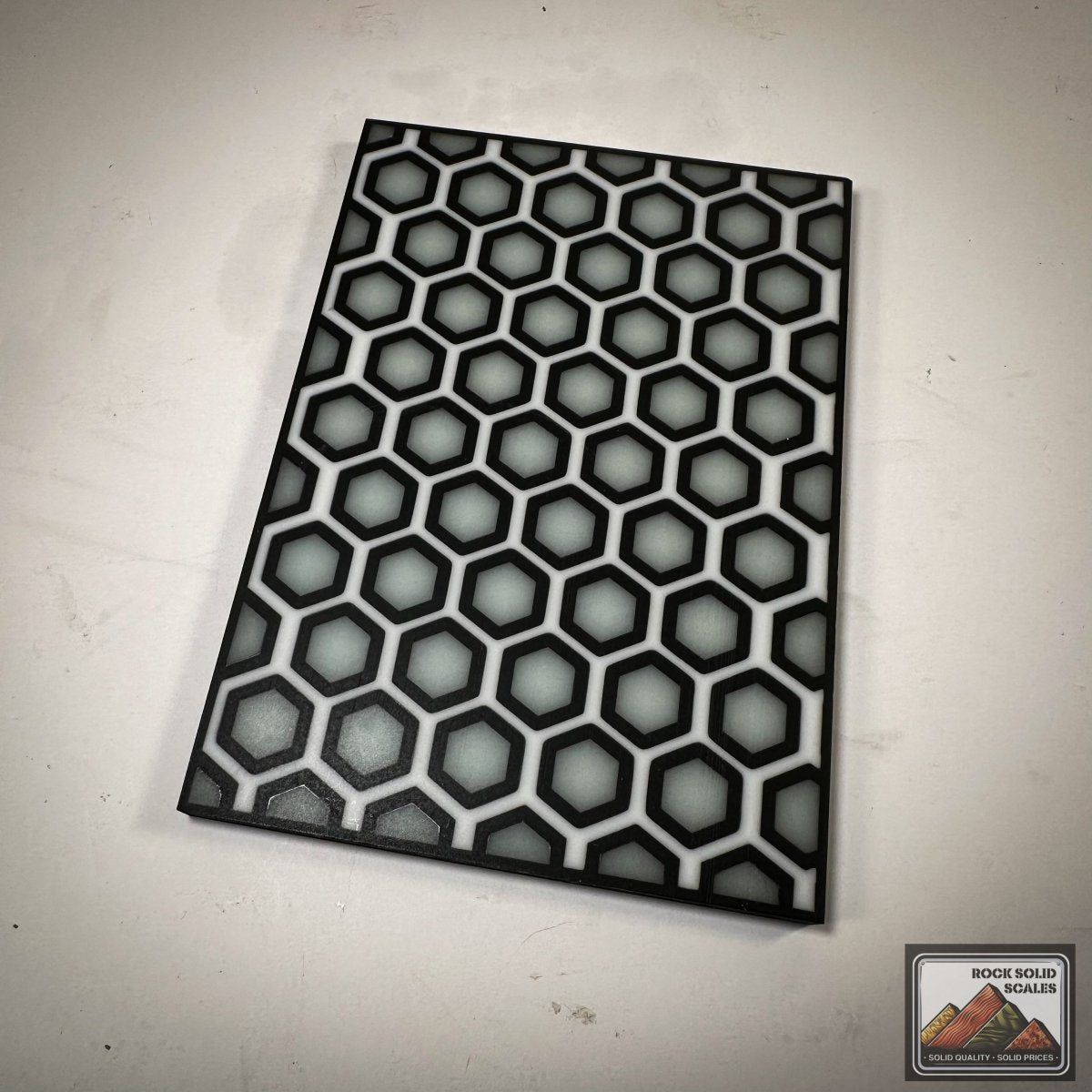 3D Hex - Black/White/Teal GLOW - RockSolid Scales -