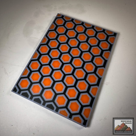 3D Hex - Orange/Black/Grey - RockSolid Scales -