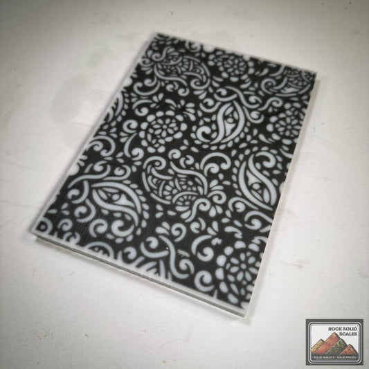 3D Paisley - Grey and White - RockSolid Scales -