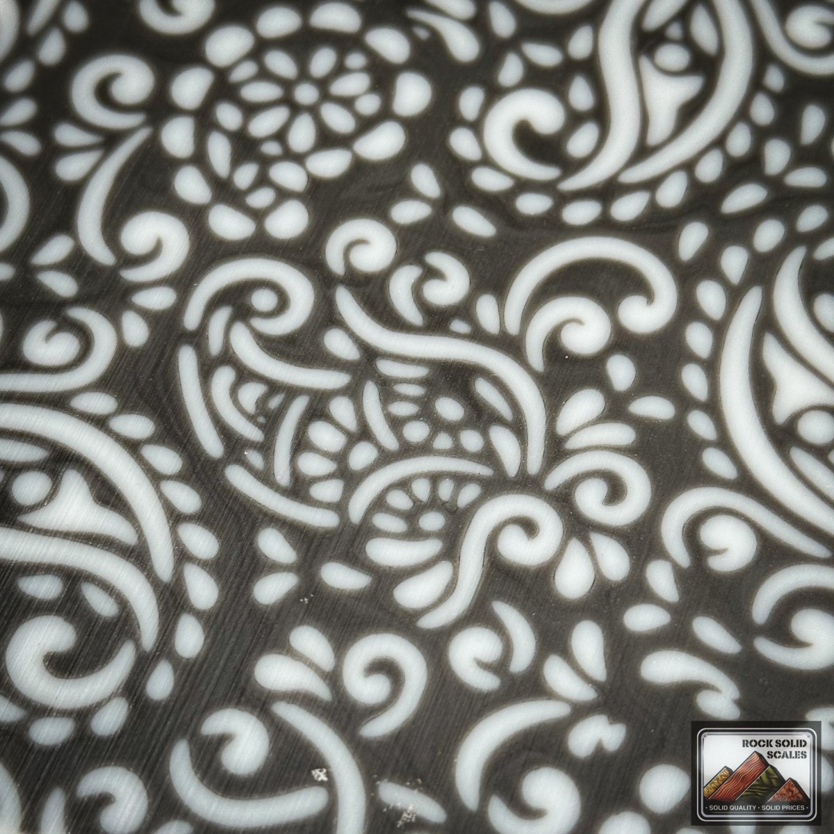 3D Paisley - Grey and White - RockSolid Scales -