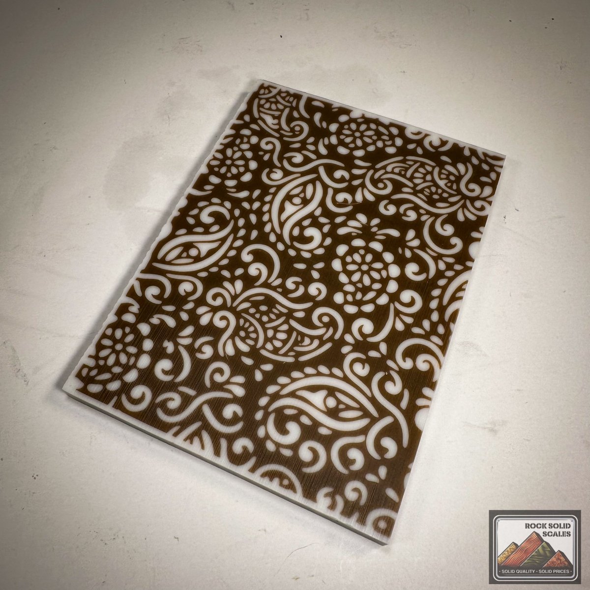 3D Paisley - Tan and White - RockSolid Scales -