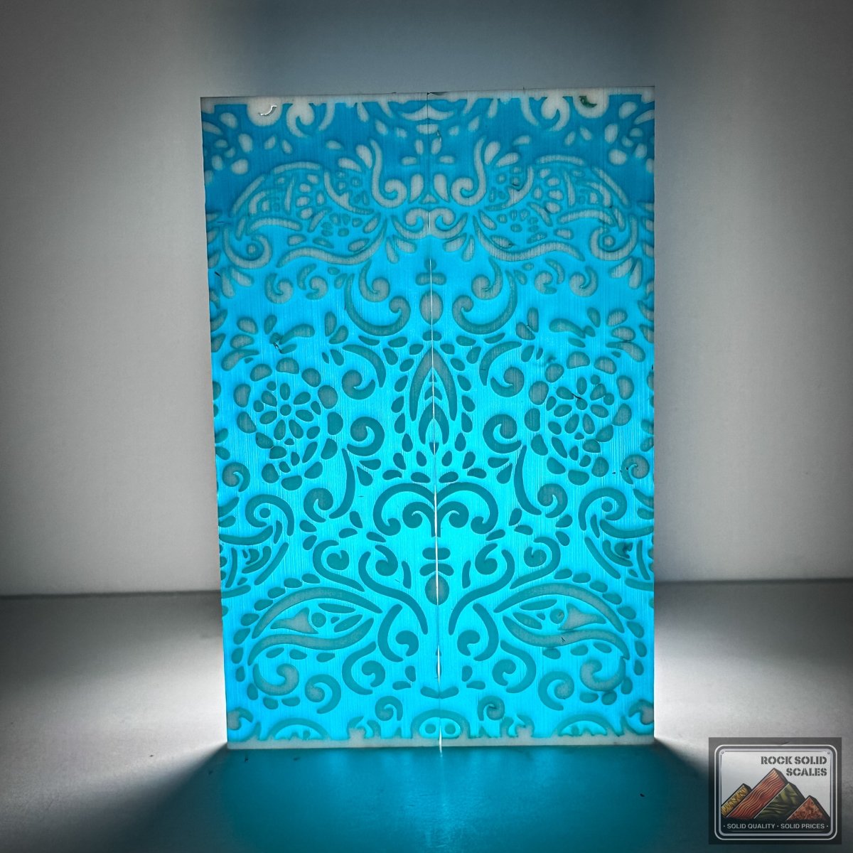 3D Paisley Translucent Blue Jade - RockSolid Scales -