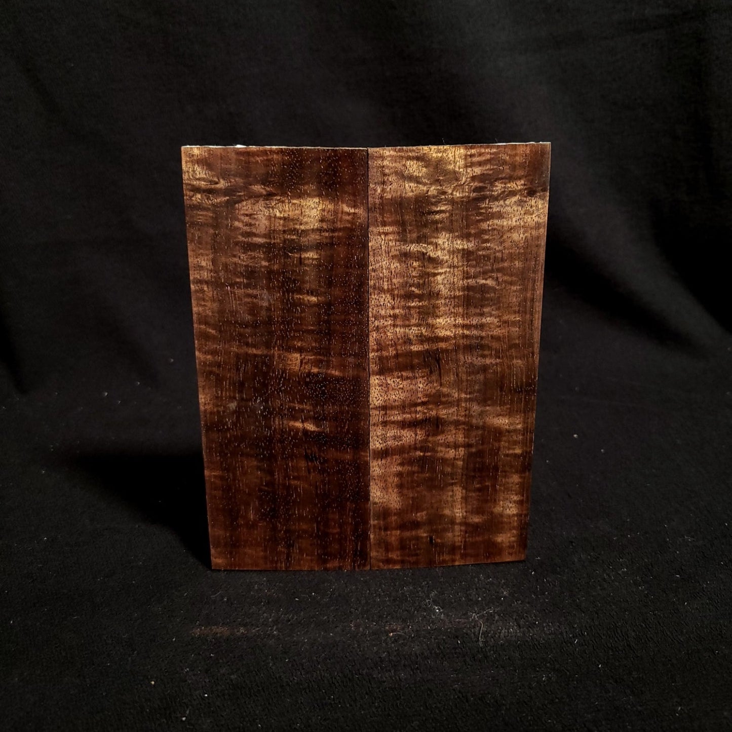 #849 - Curly Chocolate Koa - K&G Stabilized - THIN SET - RockSolid Scales -
