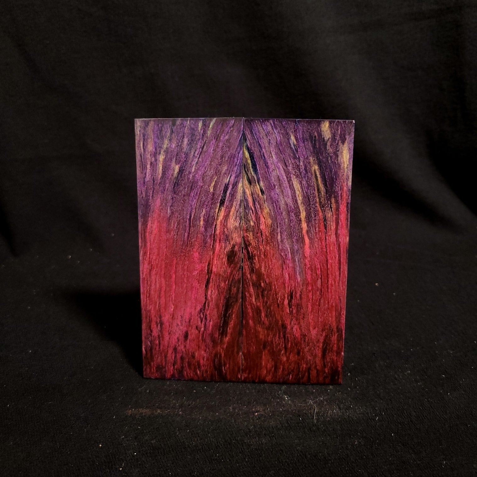#850 - Triple Dyed Spalted Alder - Crimson/Pink/Purple - THIN SET - RockSolid Scales -