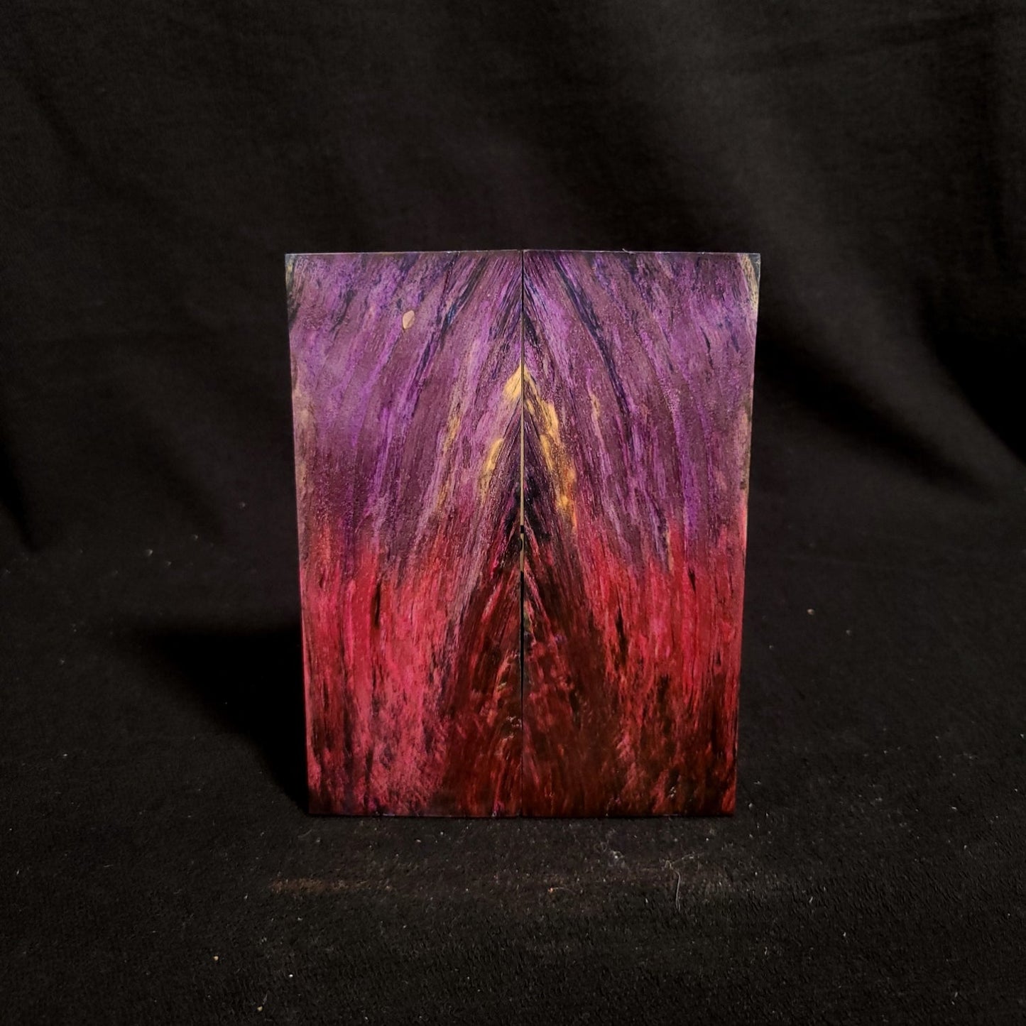 #851 - Triple Dyed Spalted Alder - Crimson/Pink/Purple - THIN SET - RockSolid Scales -