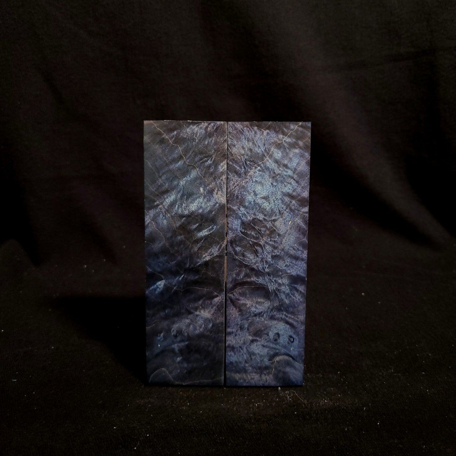 #872 - Black/Blue Box Elder Burl - K&G Stabilized - RockSolid Scales -