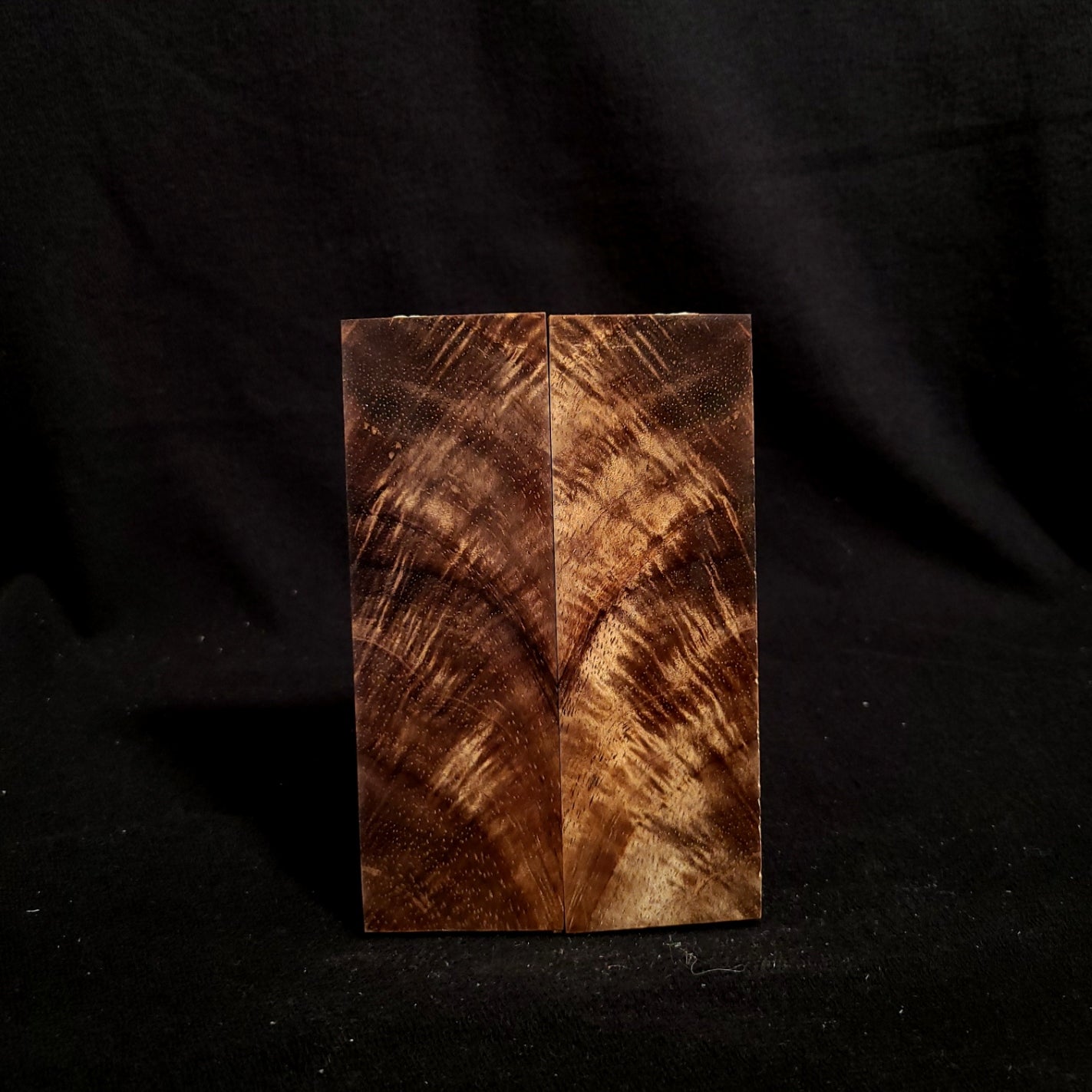 #881 - Curly Feather Koa - K&G Stabilized - RockSolid Scales -