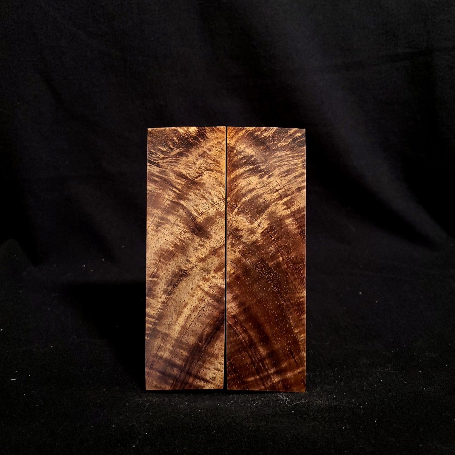 #884 - Curly Feather Koa - K&G Stabilized - RockSolid Scales -