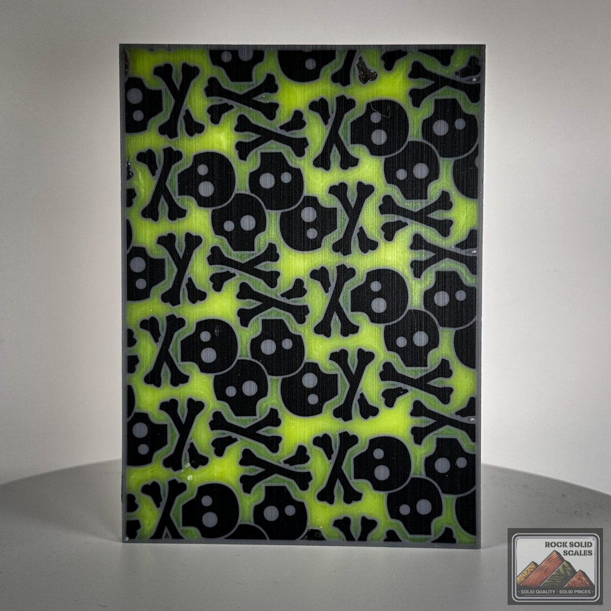 Black, Grey and Toxic Green Skully™ Panel - RockSolid Scales -