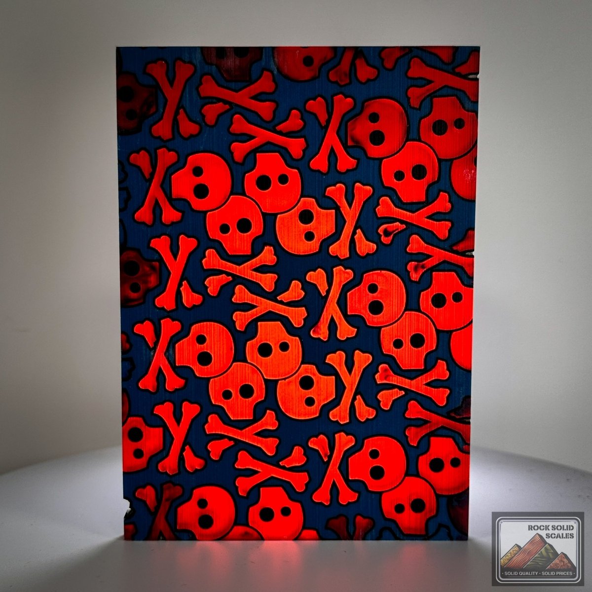 Blue and Translucent Red Skully™ Panel - RockSolid Scales -