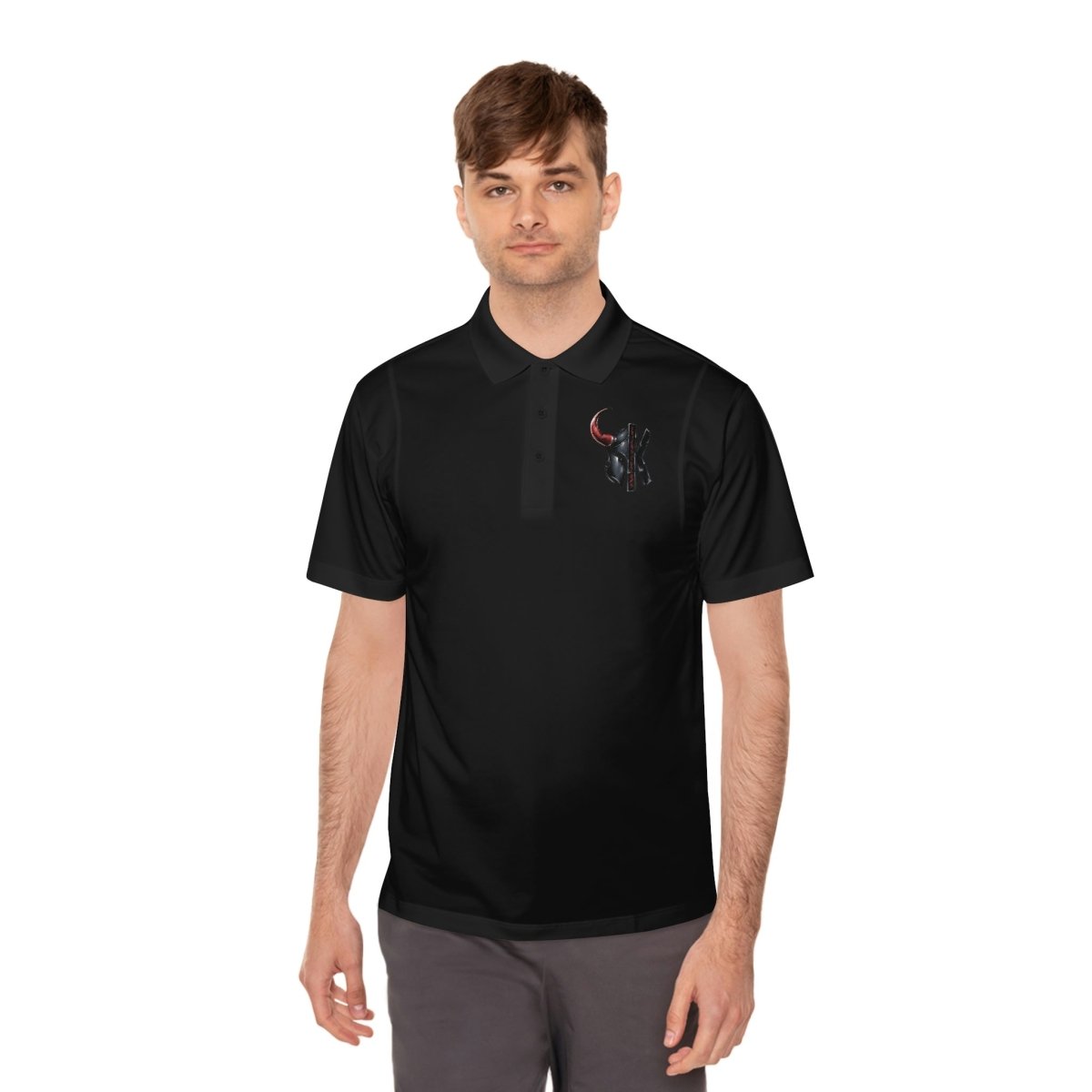 Men's Sport Polo Shirt - RockSolid Scales - Black