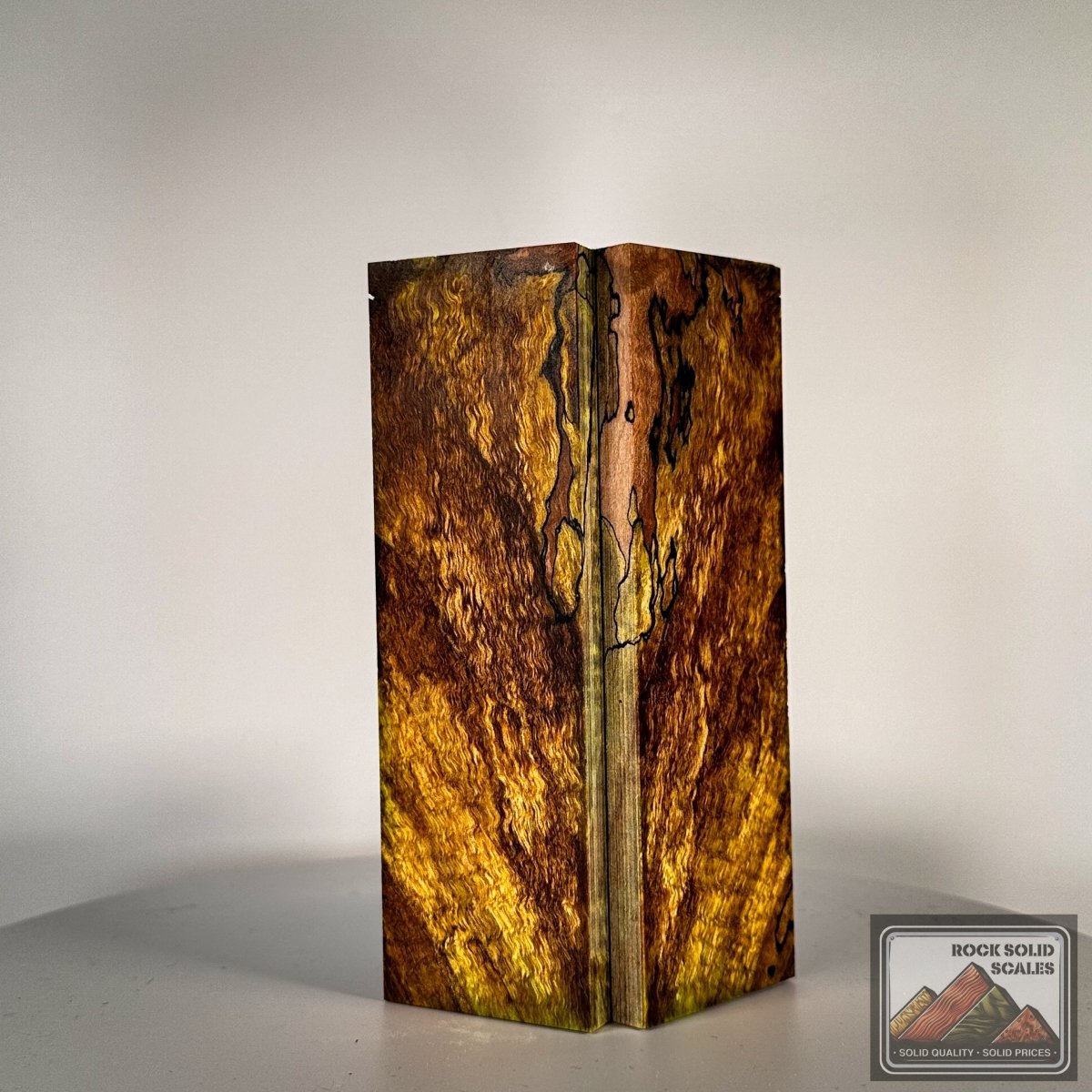 Spring Green Spalted Curly Maple - RockSolid Scales -