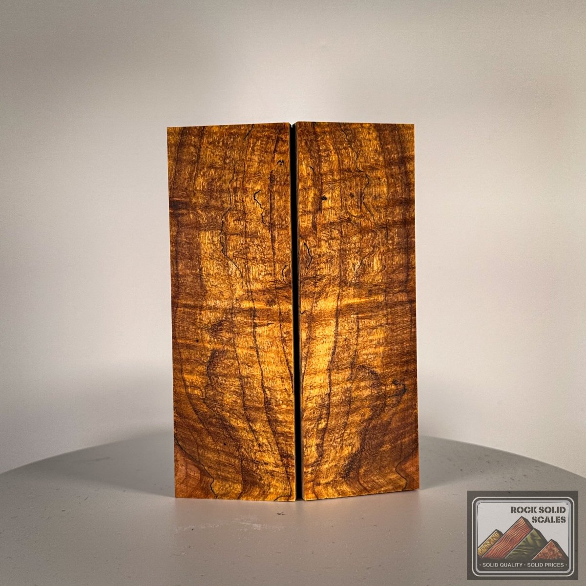 Sunset Orange Spalted Curly Maple - RockSolid Scales -